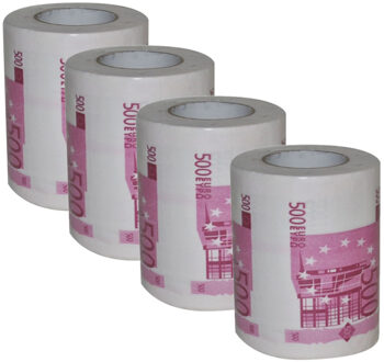 4x Rollen 500 euro toiletpapier