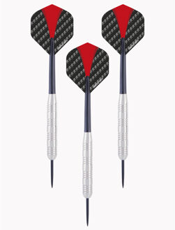 4x Set van 3 dartpijlen Longfield darts nickel silver 22 grams - Darten/darts sport artikelen pijltjes nickel silver - Kinderen/volwassenen