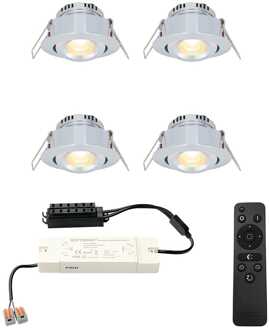 4x Sienna - Mini LED spotjes 12V IP44 Dimbaar via Grijs