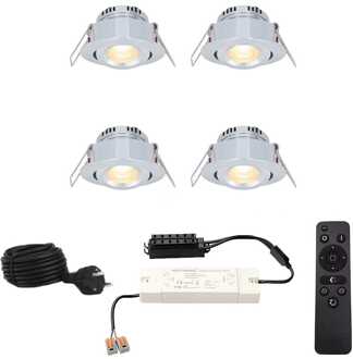 4x Sienna - Mini LED spotjes 12V IP44 Dimbaar via Grijs