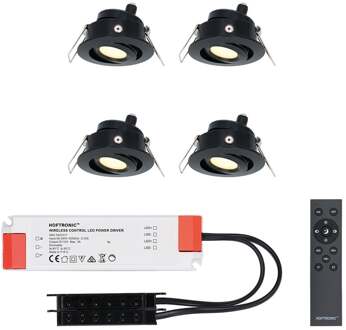 4x Sienna - Mini LED spotjes 12V IP44 Dimbaar via Zwart