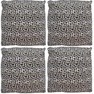 4x Sierkussen met cheetah print 45 cm - Dieren kussentjes cheetah opdruk 45 cm