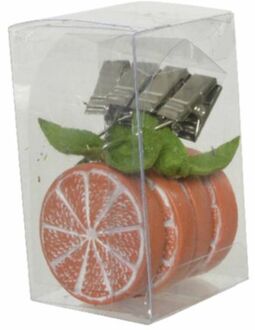 4x Sinaasappels tafelkleedgewichtjes fruit thema - Tafelkleedgewichten
