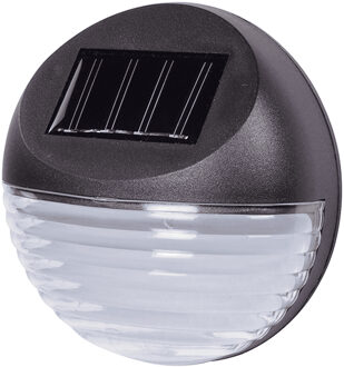 4x Solar LED tuinverlichting voor huis/muur/schutting 11 cm zwart - Buitenverlichting