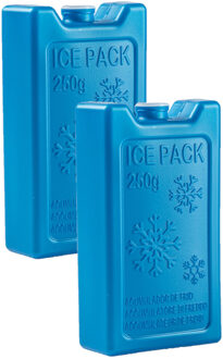 4x stuks 250 grams koelelementen 13 x 7.5 cm kobalt blauw