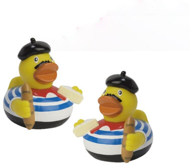 4x stuks badeendje thema Frankrijk 8 cm