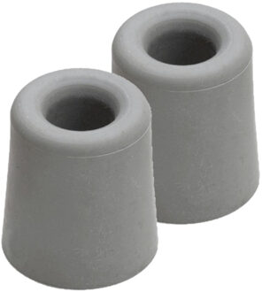 4x stuks deurstopper / deurbuffer rubber grijs 4,8 x 3,7 cm