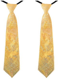 4x stuks gouden carnaval verkleed glitter stropdas voor volwassenen