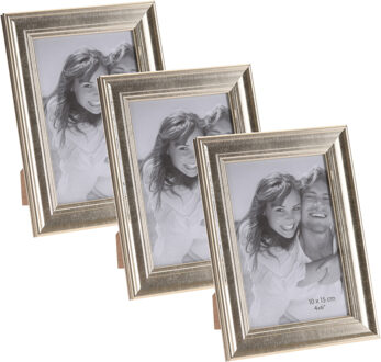 4x stuks gouden glanzende fotolijsten/fotoframes 14 x 19 cm