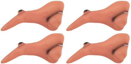 4x stuks heksen verkleed neus met wrat