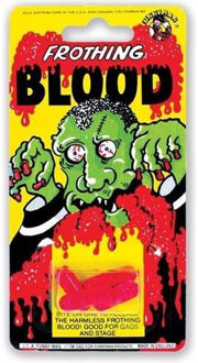4x stuks horror kunstbloed capsules - voor in de mond - Nepbloed - Halloween Rood