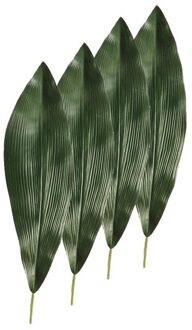 4x stuks kunst Aspidistra bladeren 75 cm donkergroen - kunstplant