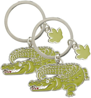 4x stuks metalen krokodil sleutelhanger 5 cm - Action products
