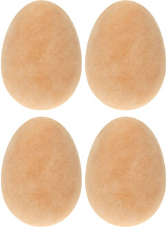 4x stuks nep stuiter ei bruin 5 cm