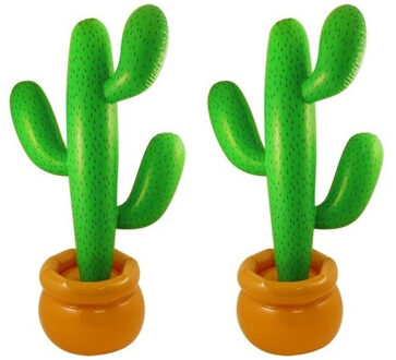 4x stuks opblaasbare cactus 87 cm feestartikelen