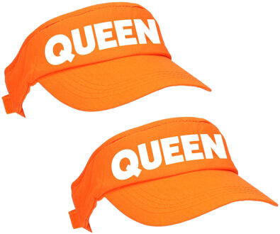 4x stuks oranje Queen zonneklep / pet Koningsdag voor dames en heren