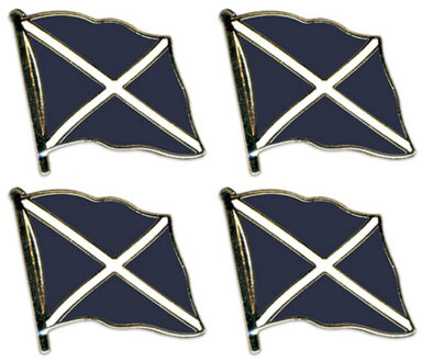 4x stuks pin broche speldje van vlag Schotland 20 mm