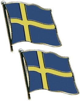 4x stuks pin speldje/broche vlag Zweden 20 mm