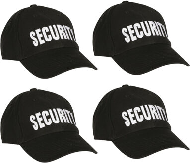 4x stuks security thema baseballcap