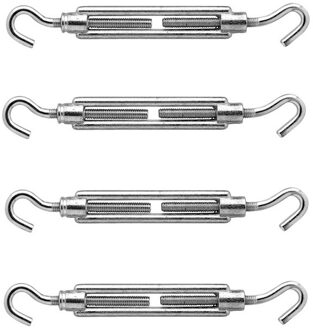 4x stuks spanschroeven / draadspanner RVS 9 cm
