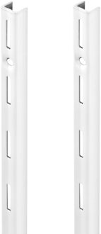 4x stuks Wandrails / planksysteem staal wit 14.5 cm