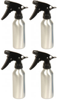 4x stuks waterverstuiver metallic zilver 200 ml - Action products