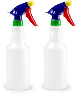 4x stuks waterverstuivers/plantenspuiten transparant 500 ml