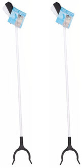 4x stuks witte afvalgrijper 83 cm - Action products