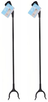 4x stuks zwarte afvalgrijper - 83 cm - afvalgrijpers