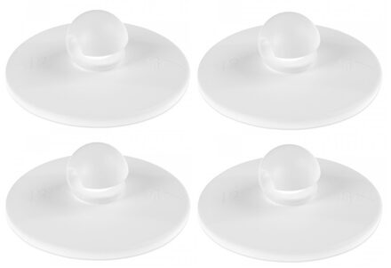 4x Tesa zelfklevende plafondhaak wit - Ophang haakjes zelfklevend versieringen en decoratie 4 stuks