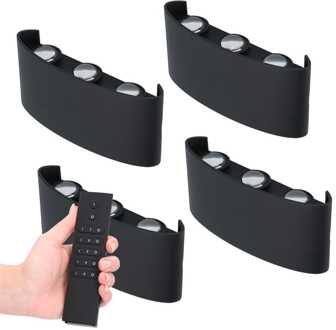 4x Tulsa LED Wandlamp - Dimbaar - Zwart - 6 Watt 280 lumen - 3000K warm wit - IP54 waterdicht - Up & Down light - Incl. dimmer met afstandsbediening