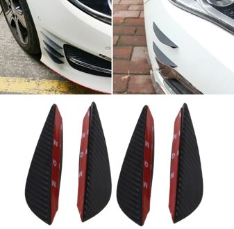 4x Universal Fit Voorbumper Lip Splitter Vinnen Body Spoiler