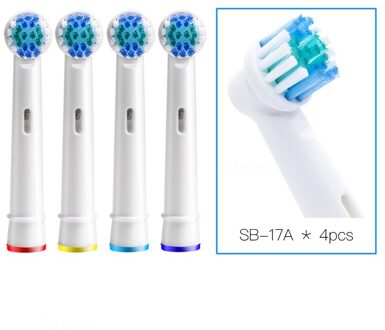 4X Vervangende Opzetborstel Voor Oral-B Elektrische Tandenborstel Fit Advance Power Pro Gezondheid Triumph 3D Excel Vitaliteit Precisie schoon EB-10A 4stk