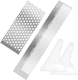 4X Vierkante Schilderen Tool Heerser Rvs Diy Tekening Heerser Blank Grids Voor Volledige Gedeeltelijke Boor Diamant Schilderij Accessoires