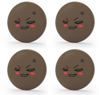 4x Zelfklevende Muur Deur Stop Deur Handvat Beschermers Bumper Deur Guard Bumpers Uitlaat Crash Pad Deurstopper Deur Accessoires bruin 4stk