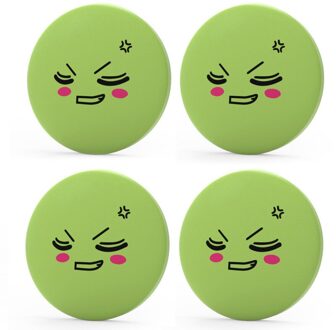 4x Zelfklevende Muur Deur Stop Deur Handvat Beschermers Bumper Deur Guard Bumpers Uitlaat Crash Pad Deurstopper Deur Accessoires groen 4stk