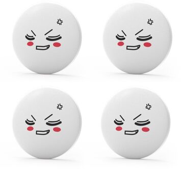 4x Zelfklevende Muur Deur Stop Deur Handvat Beschermers Bumper Deur Guard Bumpers Uitlaat Crash Pad Deurstopper Deur Accessoires wit 4stk