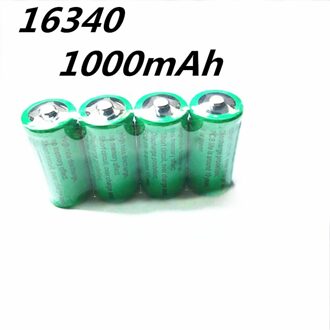 4X16340 1000 Mah 3 V Cr123a 16340 Oplaadbare Batterij 3.0 V Rcr123a 16340 Batterijen Lithium