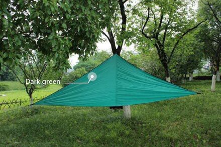 4X4X4m Familie Patio Zwembad Driehoek Vaste Oversized Waterdichte Luifel Luifel Binnenplaats Zonnescherm Doek Tent Met Touw 06 ink groen 3X3X3m