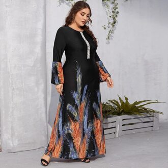 4XL 5XL Plus Size Vrouwen Kleding Lente Herfst Lange Mouwen Vestido Robe Elegante Partij Maxi Jurk big Size 3XL Xxl