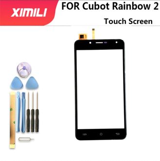 5.0 Inch Touch Screen 100% Nieuw Voor Cubot Regenboog 2 Touch Screen Digitizer Sensor Front Outer Glas Lens Voor Cubot rainbow2 Onderdelen zwart met tools