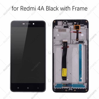 5.0 "Ips Display Voor Xiaomi Redmi 4A 4X Lcd Touch Screen Digitizer Vervanging 4A zwart met kader