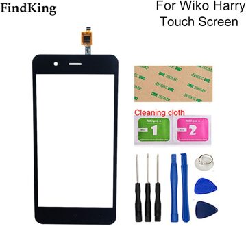 5.0 ''Mobiele Touch Screen Voor Wiko Harry Touch Glas Screen Digitizer Sensor Panel Voor Glas Reparatie Tools zwart met Tools