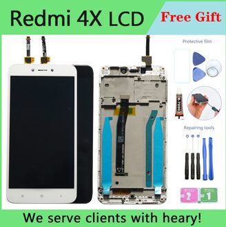 5.0 "Originele Lcd Voor Xiaomi Redmi 4X Touch Screen Display Met Frame Voor Xiaomi Redmi 4X Lcd-scherm onderdelen Reparatie Onderdelen zwart met kader
