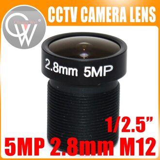5.0Megapixel 2.8Mm Groothoek 115 Graden Mtv M12 X 0.5 Mount Infrarood Nachtzicht Lens Voor Cctv security Camera
