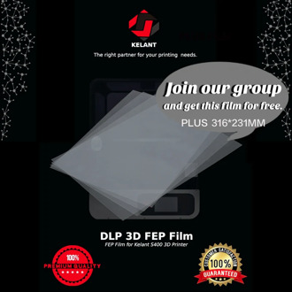 5/ 1/ 10 Pieces FEP Sheet Film 3D Printer 0.15-0.2mm Fep film 316x231mm for S400s / s500 3d Printer Impresora parts accessories