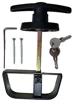 5-1/2 T-Handvat Lock Kit Schuur Deur Slot Met 2 Sleutels En 2 Schroeven Stem Schuur Playhouse & Kippenhok Deurslot