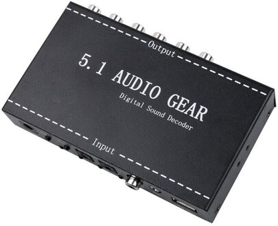 5.1 Audio Gear 2 In 1 5.1 Kanaals AC3/Dts 3.5Mm Audio Gear Digital Surround Sound Decoder Stereo (L/R) signalen Decoder Hd Speler