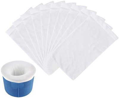 5/10/15 Pcs/Set Filter Opslag Zwembad Skimmer Sokken Nylon Zwembad Filter Sokken Voor Manden Skimmers wit Zwembad Supply 10 stk