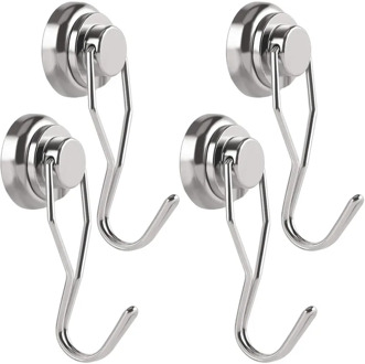 5/10/20/30pcs rotating and swinging magnetic hook, heavy-duty magnet barbecue hook refrigerator with neodymium rare earth